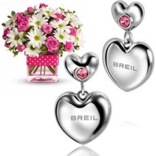 Breil Love Around Earrings Pink + Flowers (Curated)